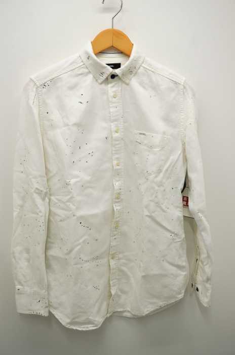 DIESEL （ディーゼル） ペンキステッチ加工 コットンシャツ メンズ トップス