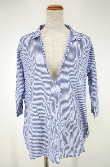 UNITED ARROWS green label relaxing (ユナイテッドアローズグリーンレーベルリラクシング) ストライプ七分袖シャツ レディース トップス