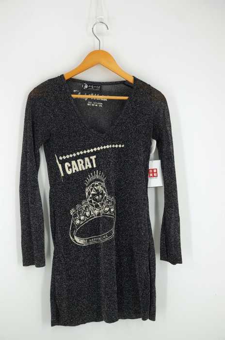 HYSTERIC GLAMOUR×Andy Warhol（ヒステリックグラマー） プリントラメ生地ロングカットソー レディース ワンピース