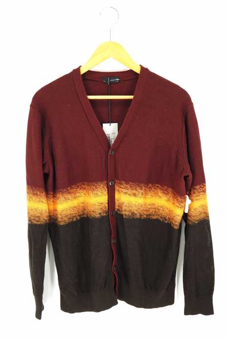 LAD MUSICIAN ボーダーカーディガン LAD MUSICIAN 美品 16 加工 ボーダー 変形 ビッグ カーディガン