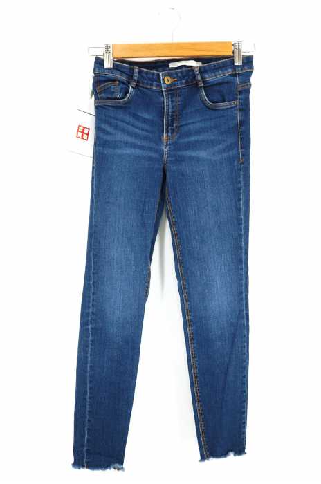 ZARA（ザラ） カットオフストレッチスキニーデニムパンツ レディース パンツ