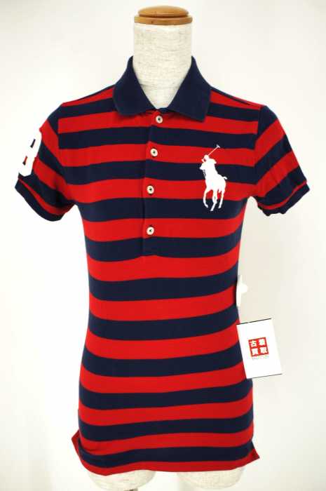 Polo by RALPH LAUREN （ポロバイラルフローレン） ビッグポニーボーダーポロシャツ レディース トップス
