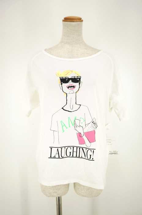 Americana (アメリカーナ) LAUGHING プリントTシャツ レディース トップス