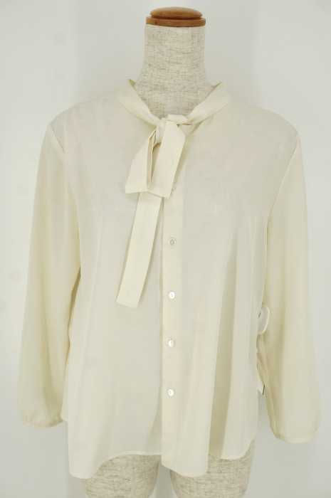 UNITED ARROWS green label relaxing （ユナイテッドアローズグリーンレーベルリラクシング） ボーカラーリボンボタンシャツブラウス レディース トップス