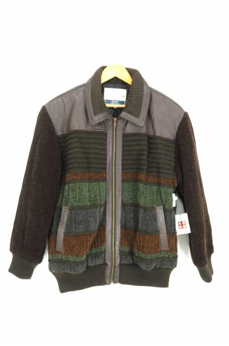 USED古着 (ユーズドフルギ) レザー切替 ジャケット メンズ アウター