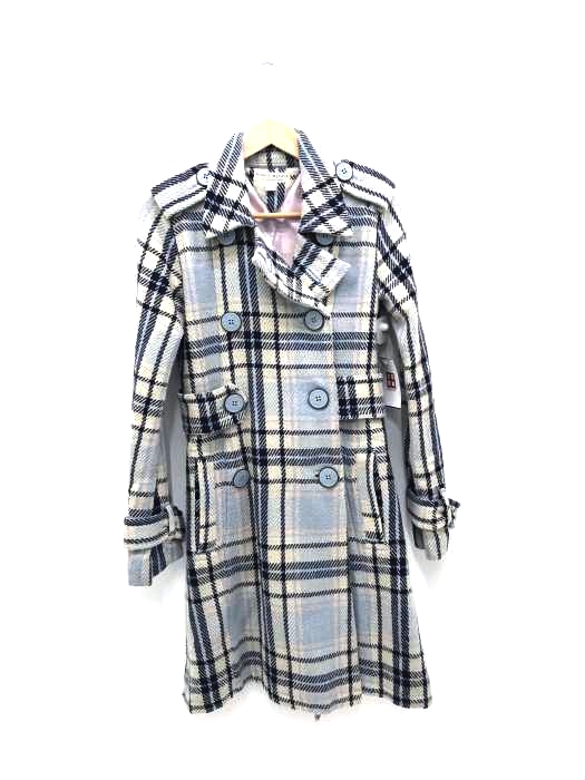 tommy jeans（トミージーンズ） チェック柄ウールトレンチコート レディース アウター
