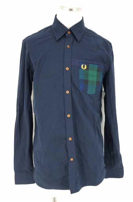 FRED PERRY （フレッドペリー） チェック切替ロゴ刺繍ボタンシャツ メンズ トップス