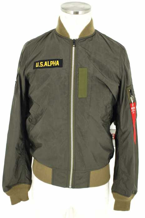 ALPHA INDUSTRIES （アルファインダストリーズ） ワッペンライトMA-1ブルゾン メンズ アウター
