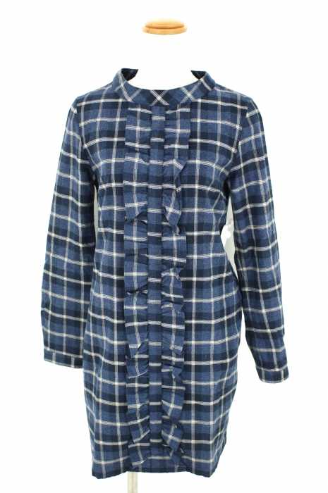 A.P.C. (アー・ペー・セー) チェック柄バックジップフリルワンピース レディース ワンピース