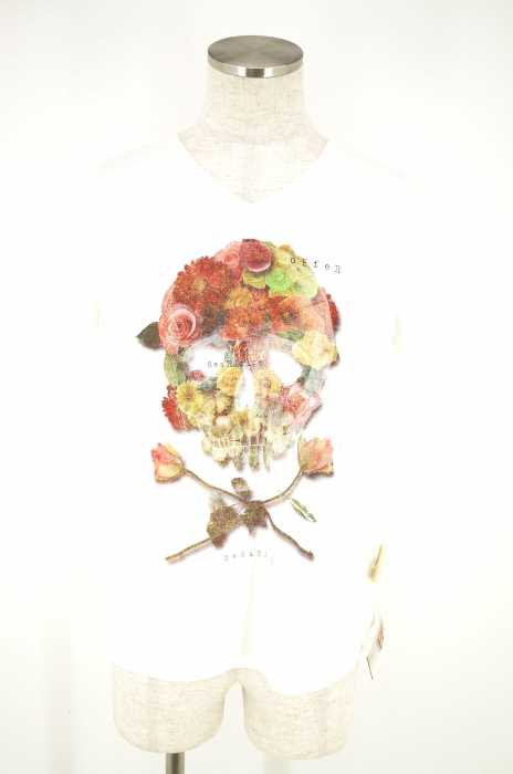 KMCDETAILS （ケイエムシー ディテイルズ） プリントVネックTシャツ メンズ トップス