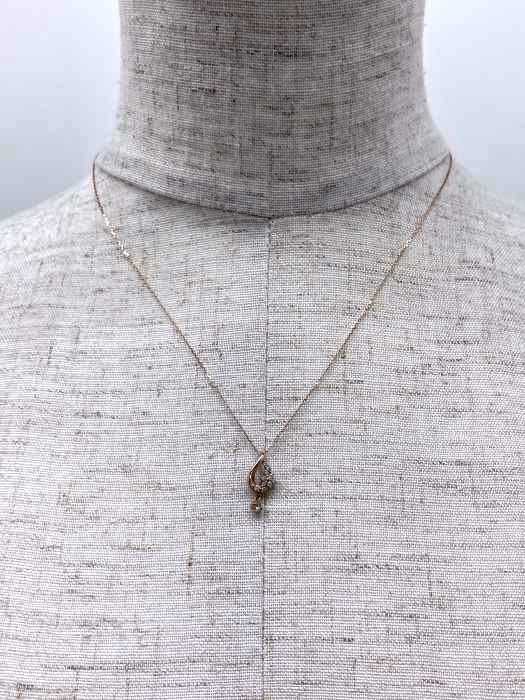 canal4℃(カナルヨンドシー) K10 しずくデザインネックレス レディース アクセサリー