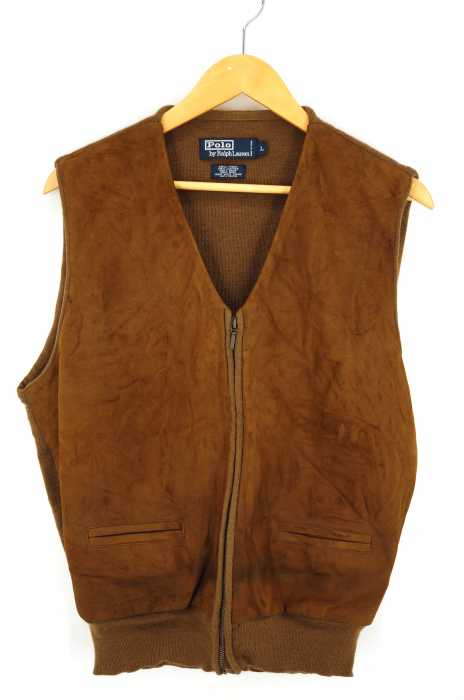 Polo by RALPH LAUREN （ポロバイラルフローレン） レザー切替 ベスト メンズ トップス