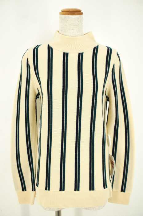 FLEUR DE SHOP BABYLONE （バビロン） ストライプモックネックニットプルオーバートップス レディース トップス