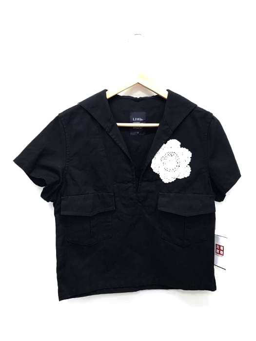 LIMI feu（リミフゥ） ボタン刺繍セーラーブラウス レディース トップス