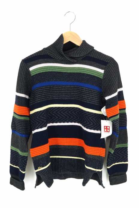 LACOSTE (ラコステ) マルチボーダージャカードセーター カシミヤ混 メンズ トップス