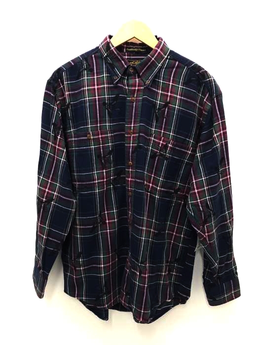 Eddie Bauer(エディーバウアー) 転写プリントチェックネルシャツ メンズ トップス