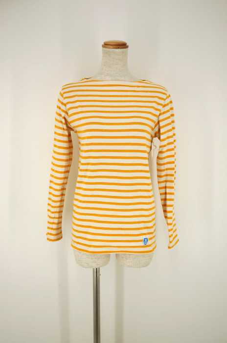 ORCIVAL (オーチバル) ボーダー柄ボートネックロングスリーブTシャツ レディース トップス
