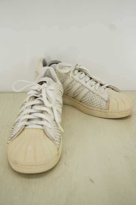 adidas （アディダス） super star レザー編込みスニーカー メンズ シューズ