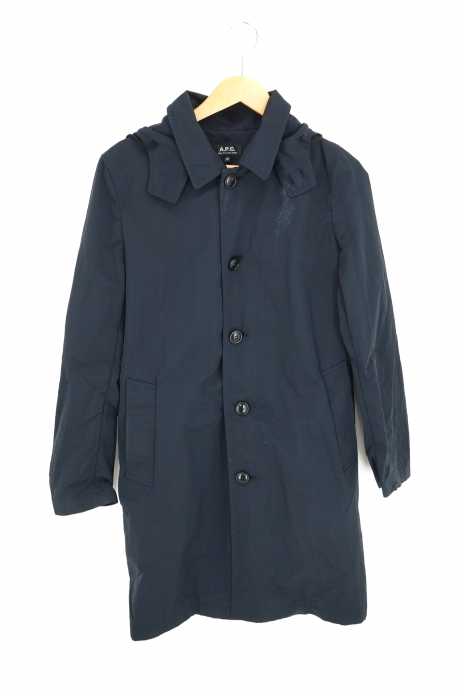 A.P.C. (アーペーセー) フード付きステンカラーコート メンズ アウター