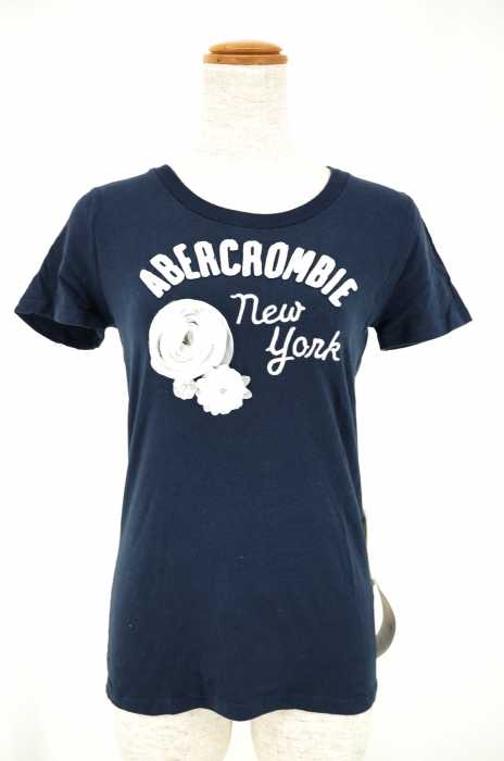 Abercrombie Fitch アバクロンビーアンドフィッチ ロゴ刺繍花モチーフデザインtシャツ レディース トップス ブランド古着買取販売バズストア
