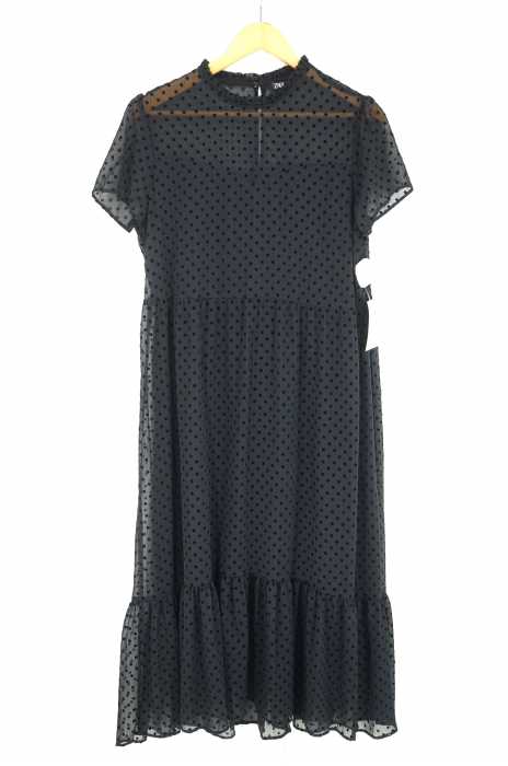 ZARA（ザラ） ドット柄 総柄 マキシワンピース レディース ワンピース