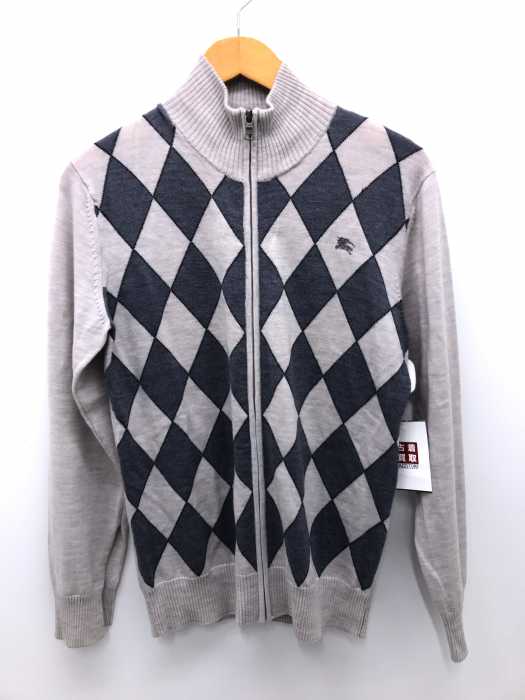 BURBERRY BLACK LABEL(バーバリーブラックレーベル) アーガイル柄ニットジップジャケット メンズ アウター