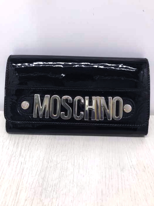 MOSCHINO(モスキーノ) ロゴプレート エナメル 財布 レディース 財布・ケース