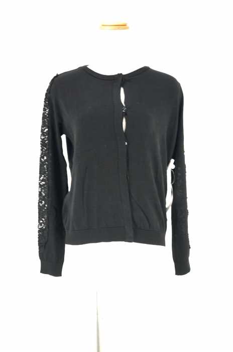 ZARA (ザラ) レース切替ニットカーディガン レディース トップス