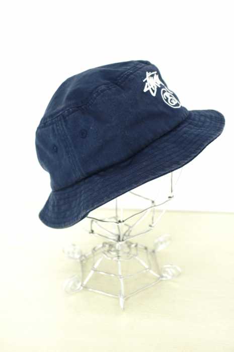 STUSSY （ステューシー） ロゴ刺繍バケットハット メンズ 帽子