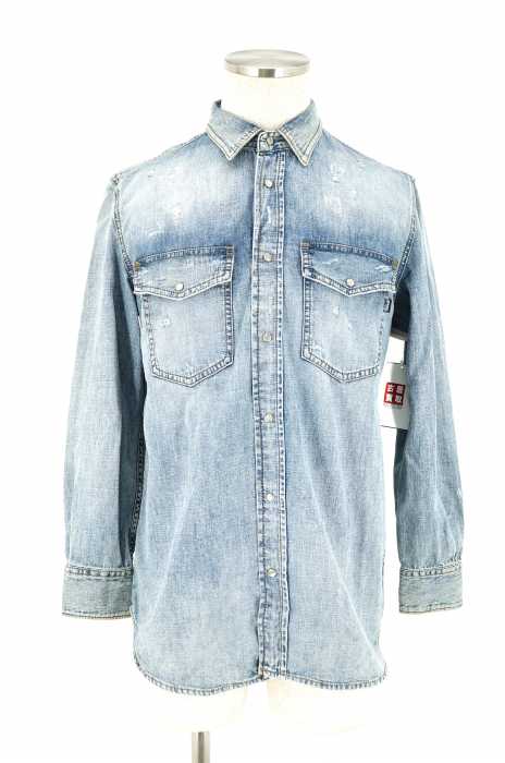 DIESEL （ディーゼル） ダメージデニムシャツ メンズ トップス