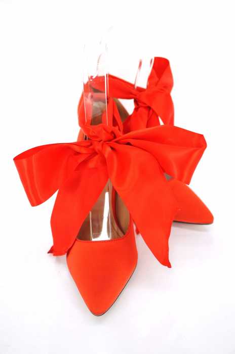 moussy (マウジー) SW SATIN RIBBON PUMPS サテンリボンパンプス レディース シューズ