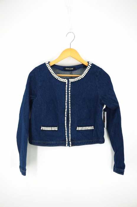 CECIL McBEE （セシルマクビー） ビジュー付きノーカラージャケット レディース アウター