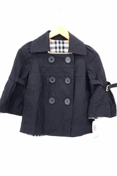 BURBERRY BLUE LABEL(バーバリーブルーレーベル) 裏地ノバチェック フレアスリーブダブルトレンチジャケット レディース アウター