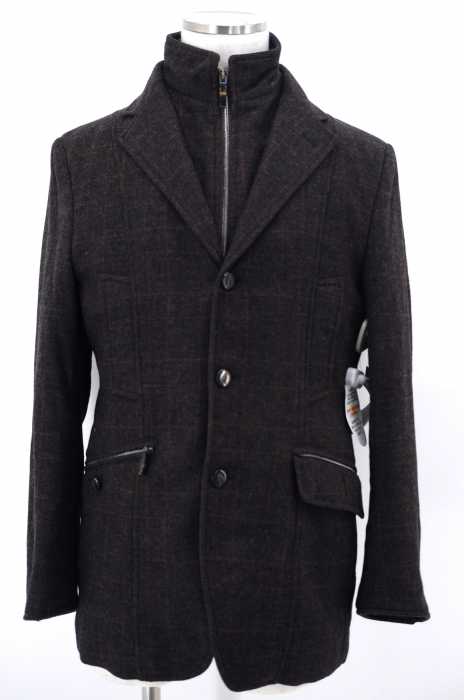 Corneliani （コルネリアーニ） チェック柄　デザインジップ メンズ アウター
