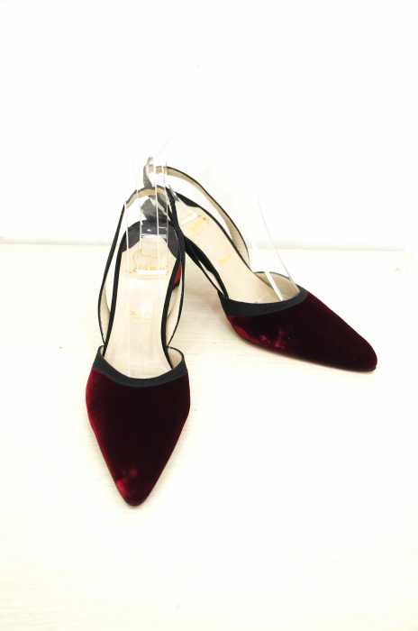 CHRISTIAN LOUBOUTIN(クリスチャンルブタン) ポインテッド ベロア切替 レディース シューズ