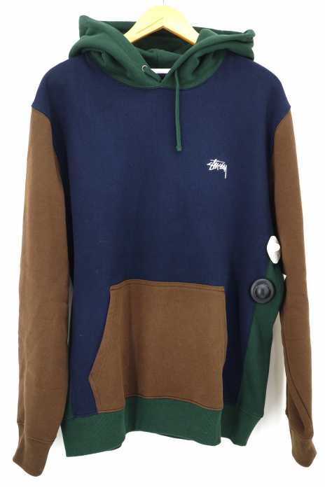 STUSSY （ステューシー） バイカラー プルオーバーパーカー メンズ トップス