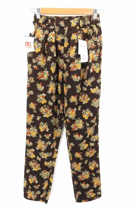 Jewel Changes（ジュエルチェンジズ） 花柄 タック入 スラックス レディース パンツ
