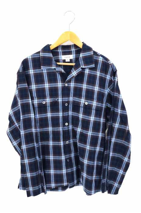 tone （トーン） 19SS OPEN COLLAR SHIRT CHECK メンズ トップス