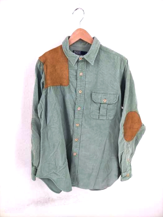 Polo by RALPH LAUREN(ポロバイラルフローレン) レザーパッチ コーデュロイシャツ メンズ トップス