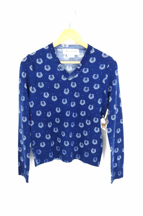 COMME des GARCONS GIRL (コムデギャルソンガール) AD2018 総柄Vネックニット レディース トップス