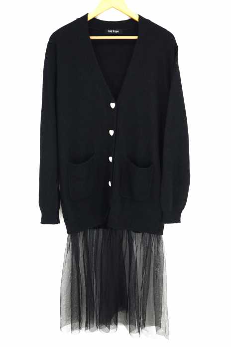 Candy Stripper (キャンディストリッパー) TULLE KNIT CARDIGAN レディース トップス