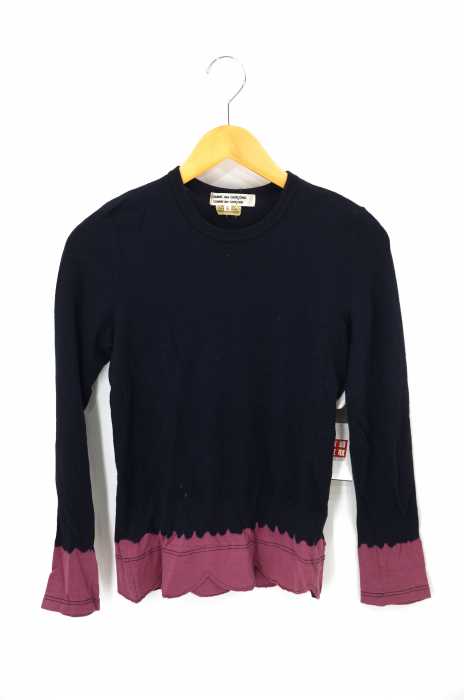 COMME des GARCONS COMME des GARCONS（コムデギャルソンコムデギャルソン） AD2008 08AW 脱色期復刻デザイン ラウンドカットウールニット レディース トップス