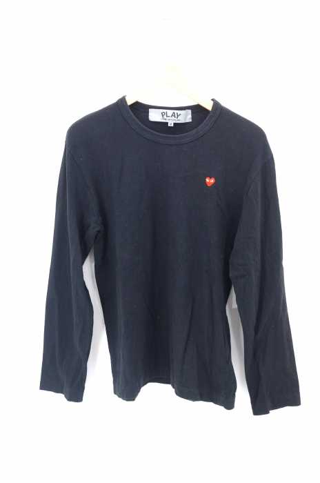 PLAY COMME des GARCONS （プレイコムデギャルソン） AD2019 ミニハートワッペン ロングスリーブTシャツ メンズ トップス