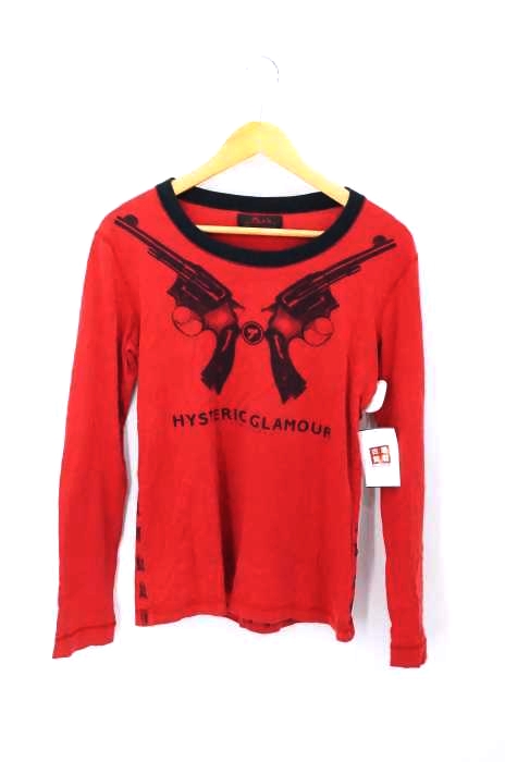 HYSTERIC GLAMOUR（ヒステリックグラマー） 二丁拳銃 両面プリントロングスリーブカットソー レディース トップス