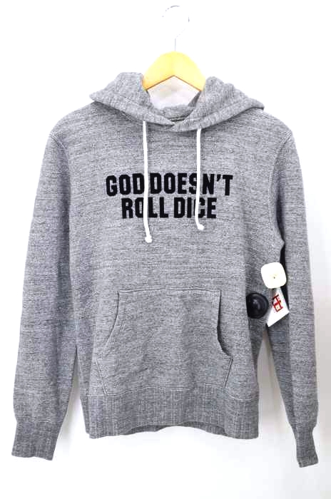 COOTIE(クーティー) GOD DOESN’T ROLL DICE フロッキープリント霜降りパーカー メンズ トップス