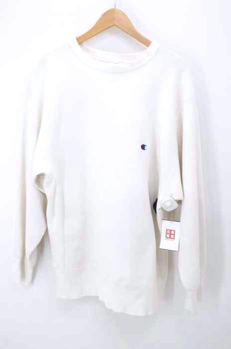 Champion（チャンピオン） 80S REVERSE WEAVE トリコタグ中期 目あり ホワイト クルーネックスウェット メンズ トップス