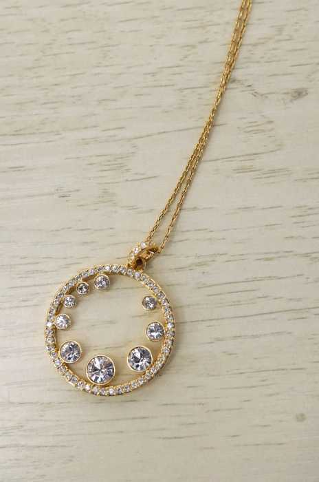 SWAROVSKI（スワロフスキ） ストーン装飾サークル ネックレス レディース アクセサリー