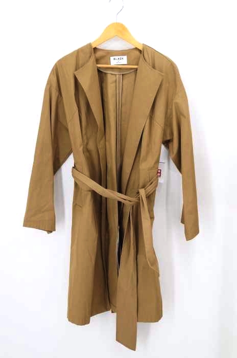 BLACK by moussy（ブラックバイマウジー） 19SS no collar plain trench レディース アウター