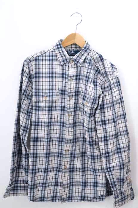 POLO RALPH LAUREN（ポロラルフローレン） 90s  フラップポケット チェックロングスリーブシャツ メンズ トップス