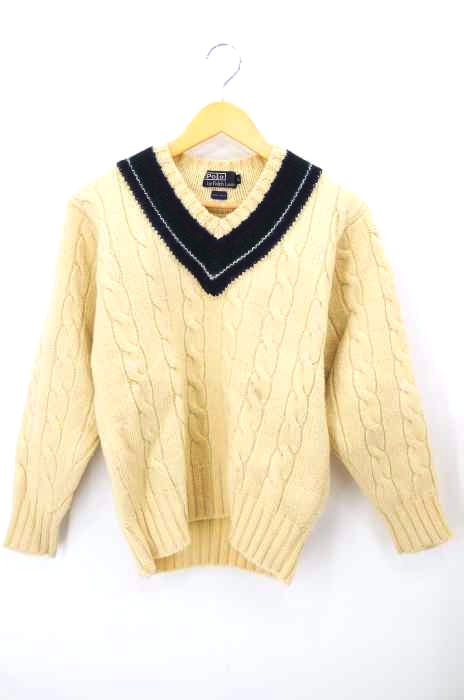 Polo by RALPH LAUREN（ポロバイラルフローレン） ウール ケーブル編みチルデンニット レディース トップス
